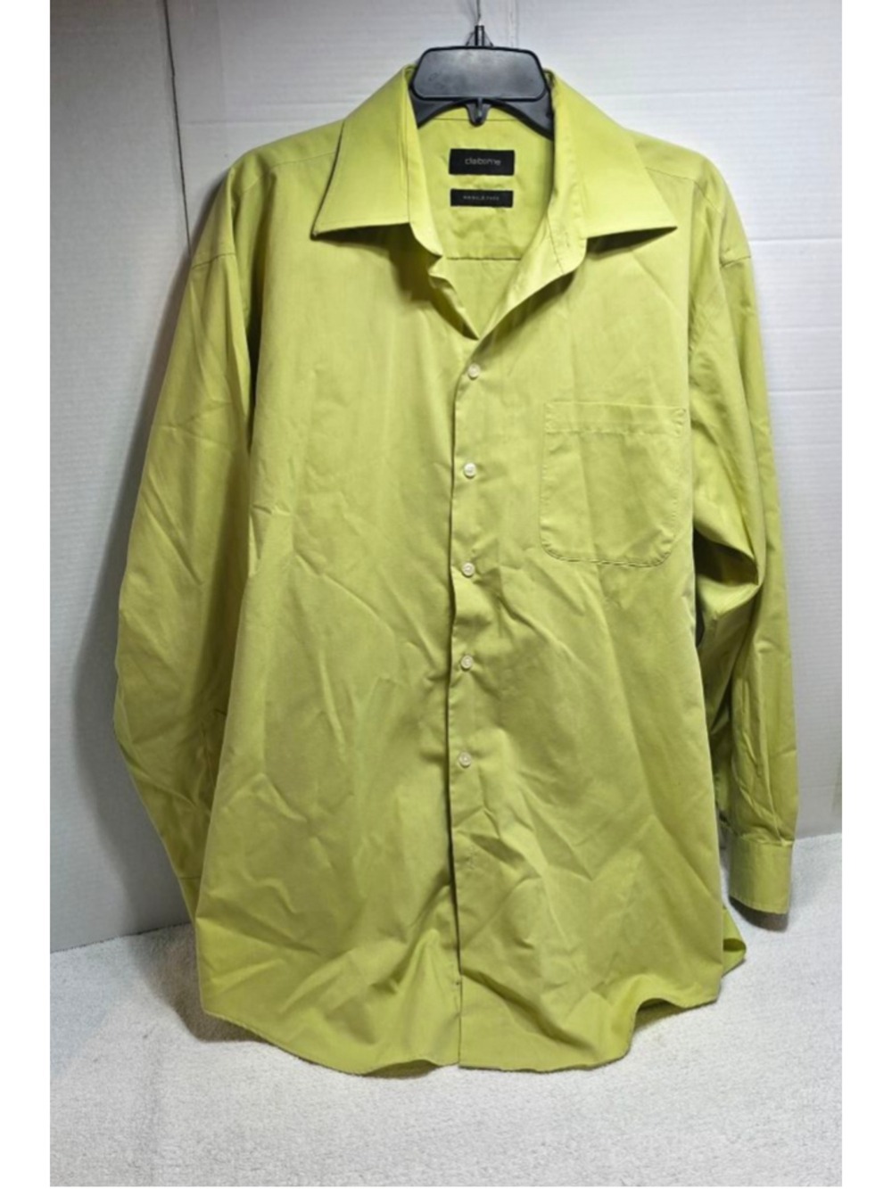 Men's Claiborne Dress Shirt, Wrinkle Free, Lime Green